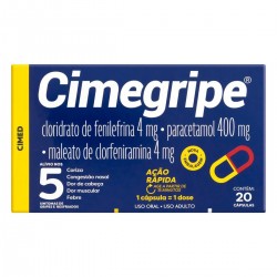Cimegripe 400mg + 4mg + 4mg 20 CÁpsulas