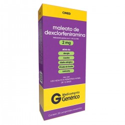 Dexclorfeniramina 2mg 20cpr Gen.cimed