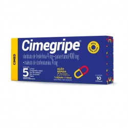 Cimegripe 400 Mg + 4 Mg + 4 Mg ? Cápsulas. Composição: Paracetamol 400 Mg; Maleato De Clorfeniramina 4 Mg; Cloridrato De