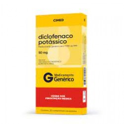 Diclofenaco PotÁssico 50mg 20cpr Gen.cimed