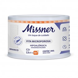 Fita Microporosa Missner 2.5cm X 10mt