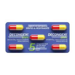 Decongex Gripe 400+4+4mg 5 CÁpsulas Dura