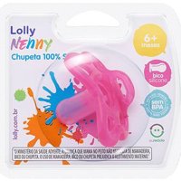 Chupeta Lolly Nenny 100% Silicone Redondo T2 Rosa Ref.6112
