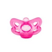 Chupeta Lolly Classica Silicone Rosa Transparente Ref.6112-2