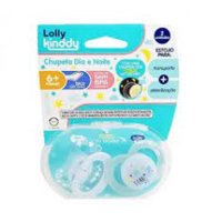 Chupeta Lolly Dia E Noite Silicone N2 Transp.2un Ref.5815