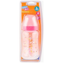 Mamadeira Lolly Big Mundo Bita Silicone Rosa 330ml 11065