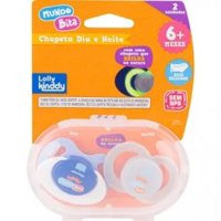 Chupeta Lolly Kinddy Star Dia Noite Mundo Bita Azul 2un 5815