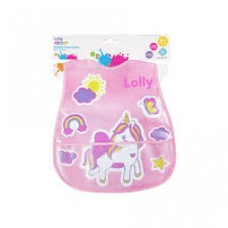 Babador Lolly Nenny ImpermeÁvel Porta Migalhas Rosa Ref.7124-0