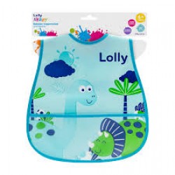 Babador Lolly Nenny ImpermeÁvel Pega Migalhas Azul Ref.7124