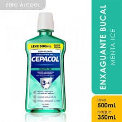 Enxaguante Bucal Cepacol Menta Ice Zero Lv500ml Pg 350ml