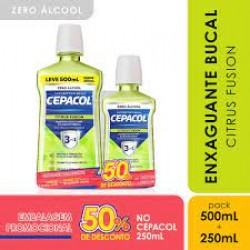 Enxaguante Bucal Cepacol Citrus Fusion 500ml+ 1un 250ml