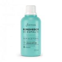 Removedor De Esmalte Farmax Argan 100ml Sem Acetona