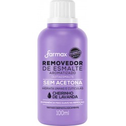 Removedor De Esmalte Farmax Cheirinho Lavanda 100ml Sem Acetona