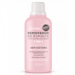 Removedor De Esmalte Farmax 7 Em 1 Óleos Naturais Sem Acetona 100ml