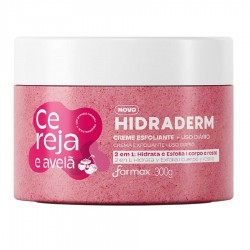 Creme Esfoliante Hidraderm Corpo E Rosto Cereja E AvelÃ 300g