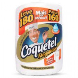 Papel Toalha Coquetel Mega Rolos Leve 180 Pague 160un