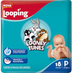 Fralda Looping Looney Tunes Jumbinho P 18un
