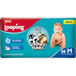 Fralda Looping Looney Tunes Mega M 32un