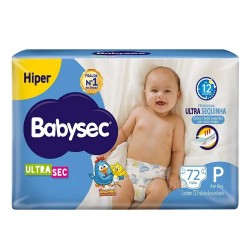 Fralda Babysec Ultra Hiper P 72un