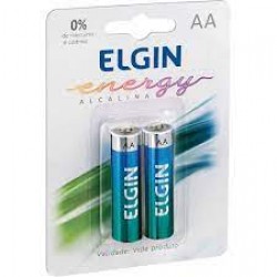 Pilha Elgin Alcalina Aa Pequena 2un