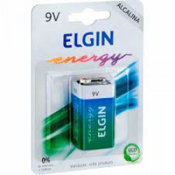 Pilha Elgin Alcalina 9v