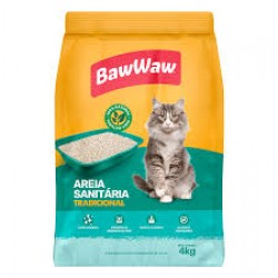 Areia HigiÊnica Baw Waw Para Gatos Tradicional 4kg
