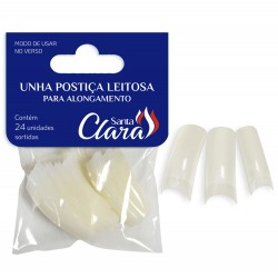 Unhas PostiÇas Santa Clara Leitosa P/alongamento 20un 3316