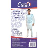 Avental DescartÁvel Santa Clara Com Manga Tnt G.30