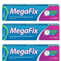 Creme Dental Megafix Ultra Adesivo Original 40g 3un