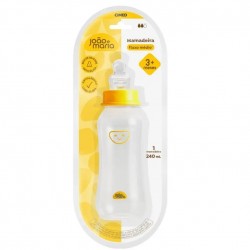 Mamadeira Cimed JoÃo E Maria Orto Amarela Fluxo MÉdio 240ml