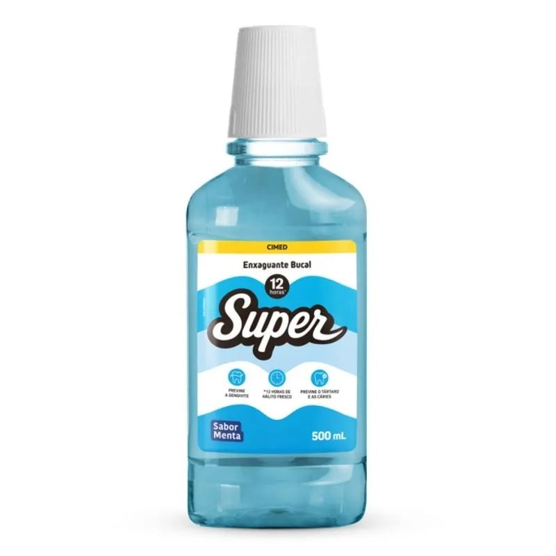 Enxaguante Bucal Cimed Super 12horas Menta 500ml