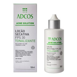 Adcos Acne Solution LoÇÃo Secativa Fps30 Tonalizante 50ml