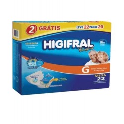 Fralda Higifral Confort Mega G Leve22 Pague 20un