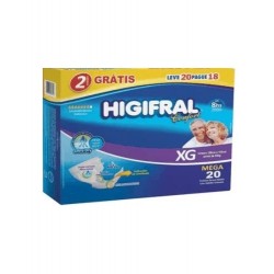 Fralda Higifral Confort Mega Xg Leve20 Pague 18un