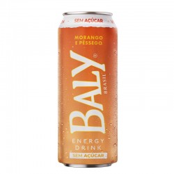 NergÉtico Baly Brasil Drink Morango E PÊssego Sem AÇucar 473ml
