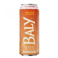 NergÉtico Baly Brasil Drink Morango E PÊssego Sem AÇucar 473ml