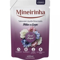 Sabonete LÍquido Mineirinha Refil Floral BuquÊ 400ml