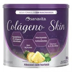 ColÁgeno Skin Niacinamida Abacaxi Com HortelÃ 200g Sanavita