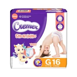 Fralda Cremer Shortinho Jumbinho G 16un