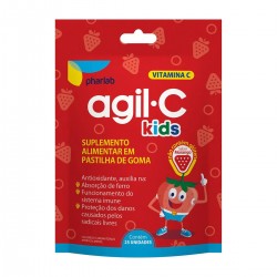 Agil C Kids Morango 30mg 25pastilhas