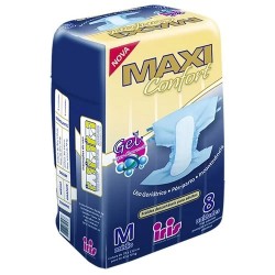 Fralda Maxi Confort Geriatrica M 8un (fp)