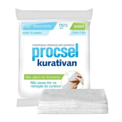 Compressa De Gaze Procsel Kurativan 7,5x7,5cm NÃo Aderente 1