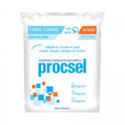 Compressa De Gaze Procsel 7,5x7,5cm 13 Fios 500un