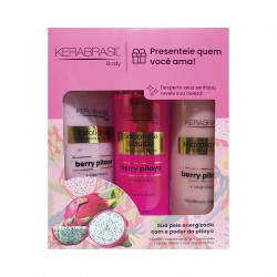 Kit Kerabrasil Body Pitaya Esfoliante 160g + Sabonete LÍquido 190ml + Hidratante 190ml