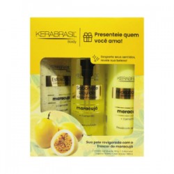 Kit Kerabrasil Body MaracujÁ Esfoliante 160g + Sabonete LÍquido 190ml + Hidratante 190ml