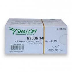 Fio De Sutura Nylon Nao Abs 0 3cm 24un