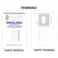 Coletor De Urina Infantil Feminino Medsonda 1un