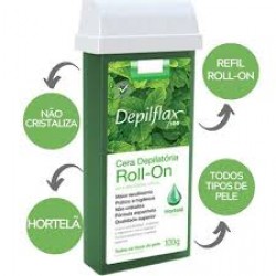 Cera DepilatÓria Depilflax Roll-on HortelÃ 100g
