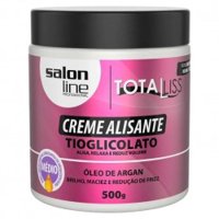Creme Alisante Salon Line Óleo De Argan Medio 500g Tioglicol