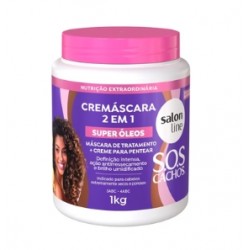 MÁscara Capilar Salon Line Sos 2x1super Óleos Nutritivos 1kg